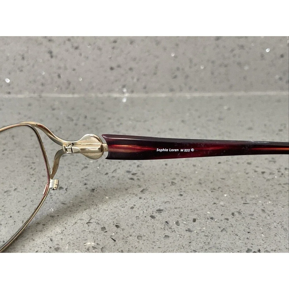 Sophia Loren M222 Eyeglasses FRAMES ONLY Zyloware 077 55-17-135 Red Full rim
